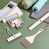 AHANDMAKER 8Pcs Wooden Weaving Loom Comb, 4 Style Tapestry Beater