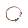 Windalf Viking Women's Bronze Bangle Dracon 5.7 cm Corded Dragon