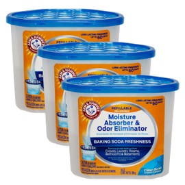 Arm & Hammer Fragrance Free Refillable Moisture Absorber and Odor Eliminator 14 oz. Tub