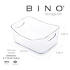 BINO | Plastic Storage Bins, Small - 2 Pack |