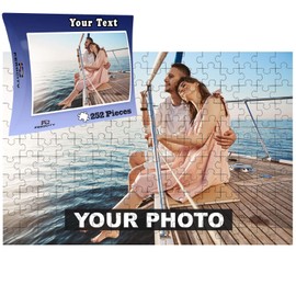 Photo Puzzle with Your Own Photo Picture 33 x 26 cm Design Yourself in High-Quality Packaging Gift Idea for Valentine's Day, 252 Pieces with Cardboard Packaging [126]