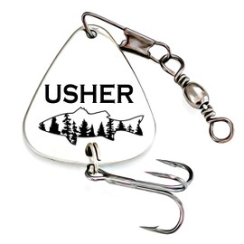 Usher Fishing Lure Wedding Party Gift Idea For Usher Family Friend Fishing Lure Gift On Wedding Day Usher FBA-WEDDING-LURE (|Usher|)