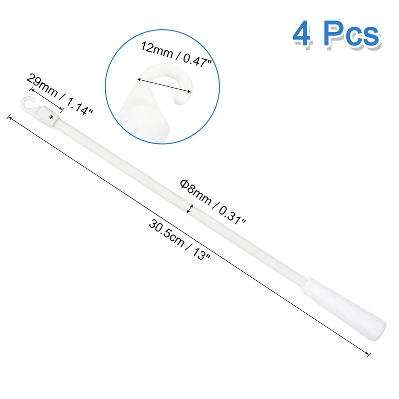 sourcing map 4Pcs 13" Blinds Wand Replacement, Fiberglass Blinds Tilt