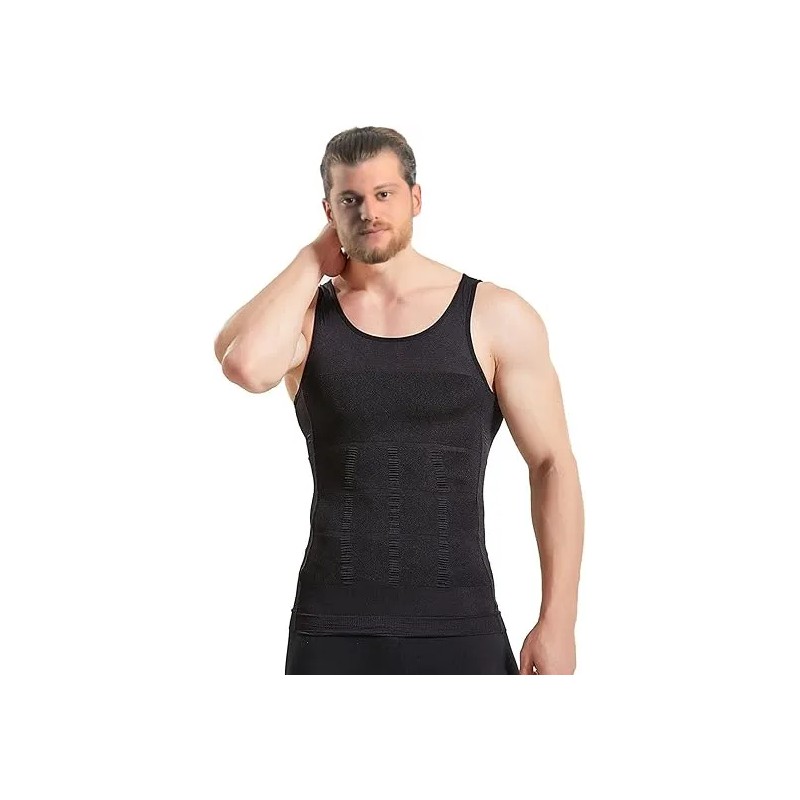 Camiseta 3pzs Para Corregir Postura Hombre Fajas Cinturillas -