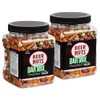 BEER NUTS Bar Mix with Wasabi - 12 oz Resealable Jar, Pack of 2, Original Peanuts, Wasabi Peas, Hot & Spicy Sesame Sticks, Pretzel Niblets