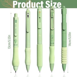 Pack of 5 Erasable Ballpoint Pens, Erasable Ballpoint Pens, Rollerball Pen, Erasable Pens with Animal Head, 0.5 mm Erasable Pen Set, Erasable Rollerball Pen