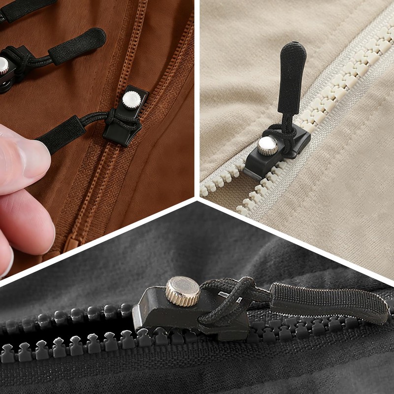 ACKKOR 18 Pcs Removable Universal Zipper Repairer, Universal Zipper Repair