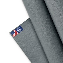 SARANDAVE Marine Vinyl Fabric, Upholstery Faux Leather, Outdoor Boat Automotive, DIY and Crafting Pleather - 5 Yard Roll (Grey)