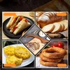 LinaLife 10.5in blade Wooden Bread Bow Cutter Serrated Bagel Cutter