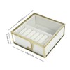Ylu Yni Glass Jewelry Organizer Box Clear Keepsake Case with