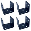 4 PCS Heavy Duty Steel Half Post Base Fit 4x4