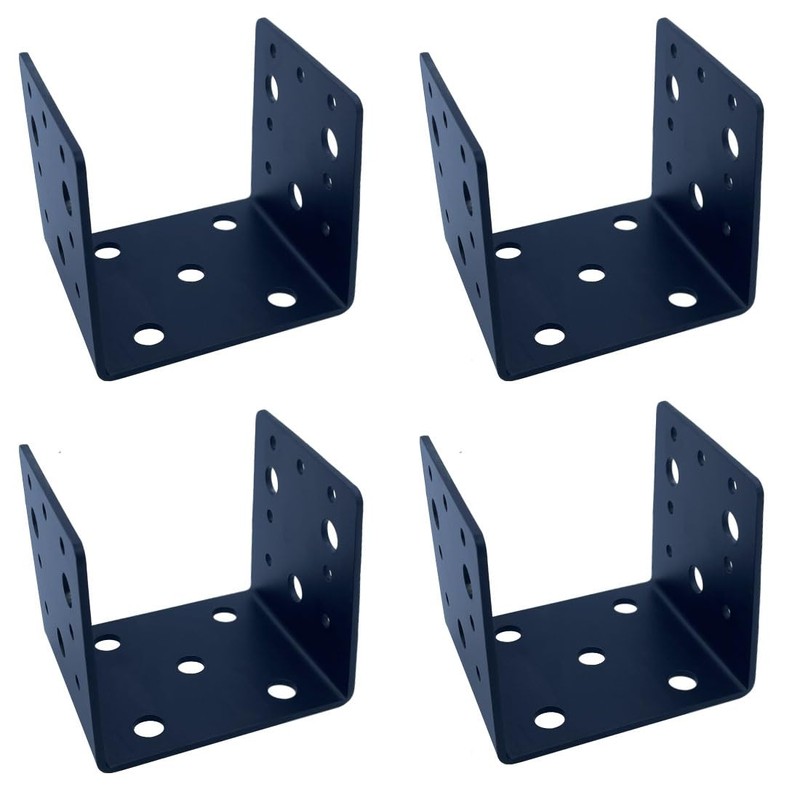 4 PCS Heavy Duty Steel Half Post Base Fit 4x4