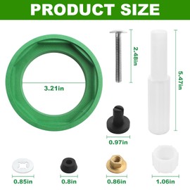 Toilet Tank Bowl Gasket Replacement Kit for American Standard Toilet Parts AS738756-0070A,3" Toilet Tank Gasket for Champion Tank to Bowl Gasket Kit,Includes Gasket & Bolt Kit with Handle
