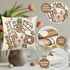 Hianjoo Easter Cushion Cover, 4PCS Linen Easter Pillowcase Happy Easter