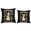 Soprano Singer Vocal Range Vocalist Voice Singing Choir Throw Pillow
