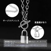 Yooping Men's Necklace, Silver, Padlock, Pendant, Stainless Steel