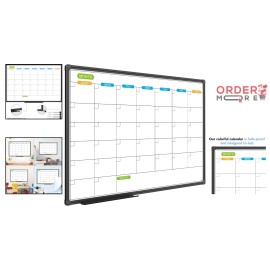 36x24 Inch Magnetic Calendar Whiteboard - Easy Organization for Office & Home
