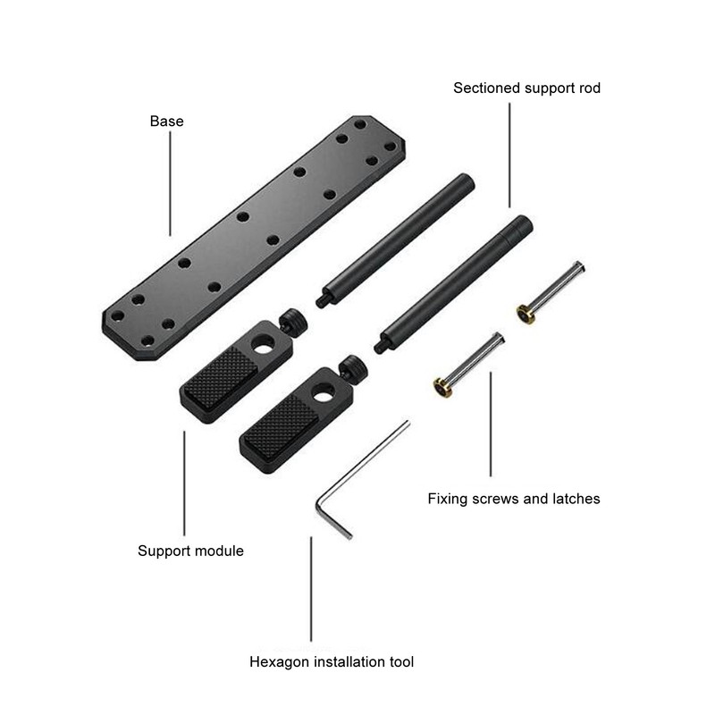 Graphics Card Support Bracket with Rubber Pad Porous Position Adjustment