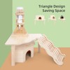 Niteangel Hamster Play Wooden Platform for Dwarf Syrian Hamsters Gerbils