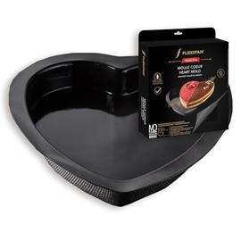 Silpat Flexipan 1 Original Non-Stick Baking Pan Handcrafted in France Since 1965 - Trusted by World-Class Chefs - Certified Food Safe Flexipan® Technology (Heart Mold)
