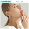 FAMARINE Silver Chain Earrings Drop Dangle Earrings for Women Paperclip