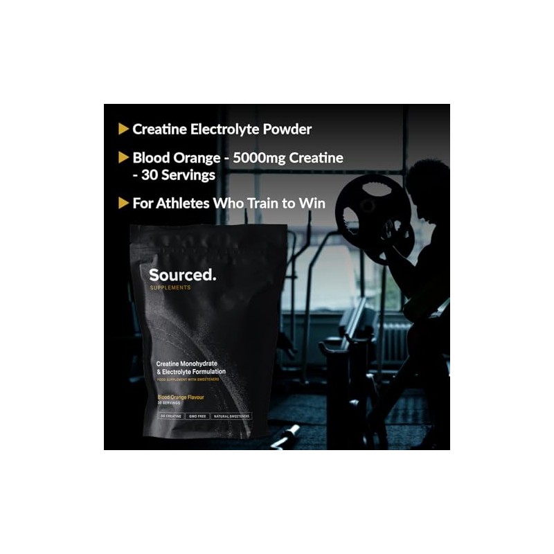 Sourced Supplements Creatine and Electrolyte Formulation (5g of creatine &