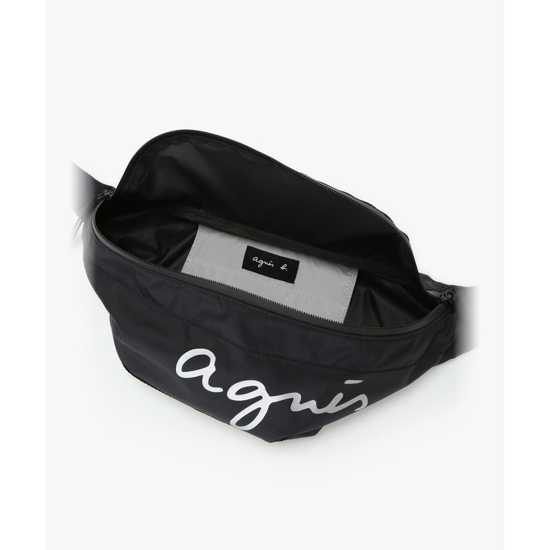 agnes b XAH03-04 Unisex Waist Pouch, Black