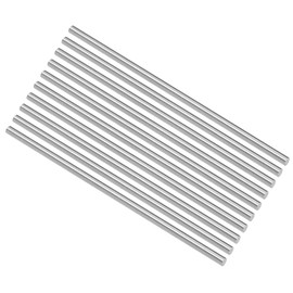 sourcing map Round Steel Rod, 3.2mm HSS Lathe Bar Stock Tool 100mm Long, for Shaft Gear Drill Lathes Boring Machine Turning Miniature Axle, Cylindrical Pin DIY Craft Tool, 10pcs