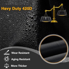 Upgraded Jet Ski Cover for 2 Seaters Waterproof 420D Boat Cover Windproof and UV Protection Jetski Cover Trailerable Watercraft Cover Compatible with SeaDoo Yamaha Kawasaki Lengths: 106″ to 114″