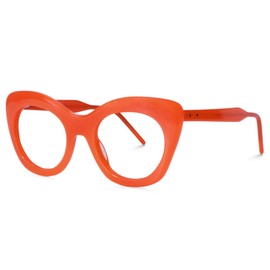 Vooglam Cat Eye Orange Blue Light Blocking Glasses for Women Trisha OA01451-01