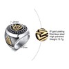 PikaLF Triple Valknut Ring With Rune Circle Symbol, Odin Symbol