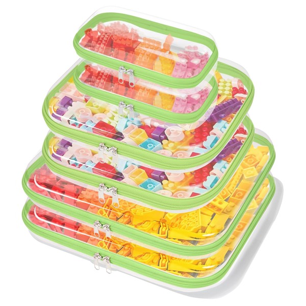 HQEUZ Transparent Bag with Double Zipper, PVC Transparent Toiletry Bag,