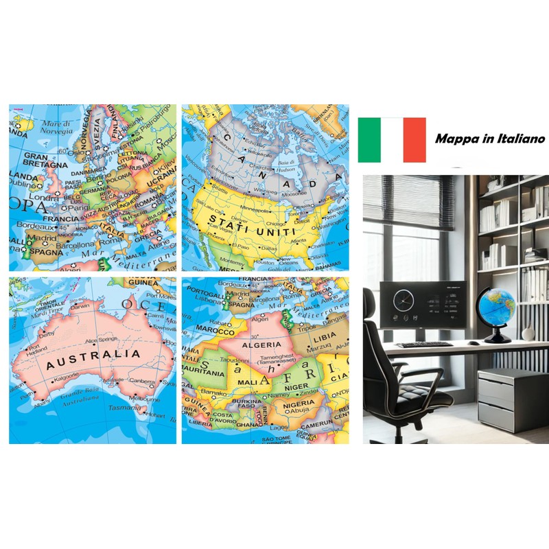 Exerz 14 cm Student Globe – Italian Map – Globe