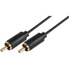 Phono Plug to Plug Lead 1.5M Black, Audio & Video