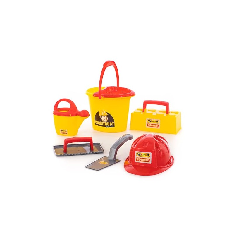 Polesie Polesie50205 Bucketset Worker Construct-Summer Toys-7-Pieces, Multi Colour