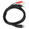 DIN 8 Pin to 3.5mm 2 RCA Cable Male to