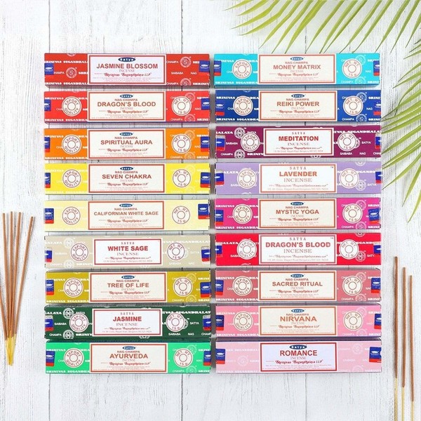 Satya Nag Champa Incense Sticks Set – 12 Packs x