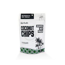Kentaste Coconut Chips l Shredded, Dried, and Baked Coconut Snack l Cholesterol Free, Gluten Free and Vegan l Healthy Snack for Kids & Adults l Chocolate Flavor l 1.4 oz Resealable Bag Pack of 6