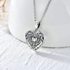 SOULMEET Heart Shaped Inspirational Lotus Locket Necklace That Hold Picture