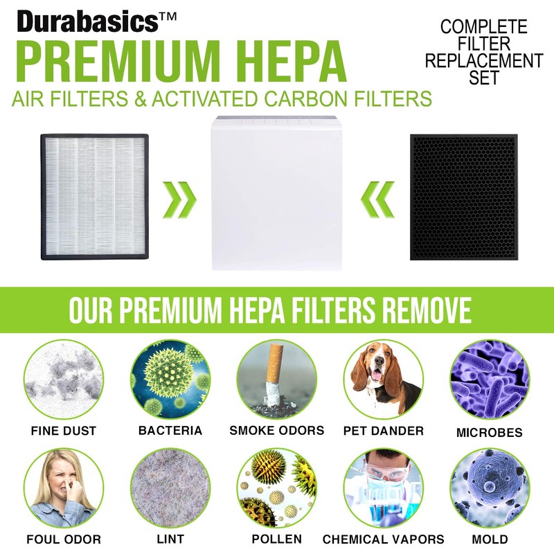 Durabasics LV-PUR131 Replacement Filter Compatible HEPA Filter Set | 2