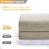 BTTN Fabric Shower Curtain - Linen Textured Weighted Cloth Shower