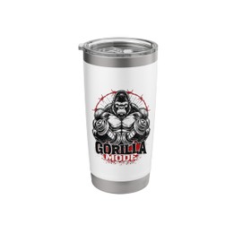 Gorilla Mode Workout Exercise Lifting Weights Strong Gym Stainless Steel Insulated Tumbler