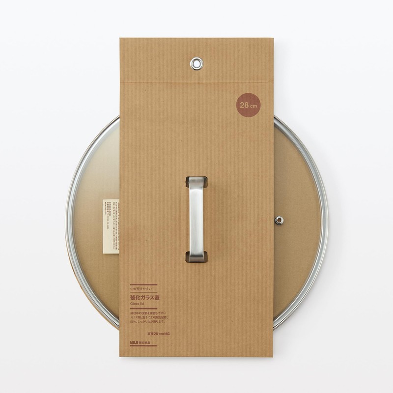 Muji 83453787 Tempered Glass Lid for Easy Visibility Diameter 11.0