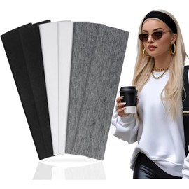 6pcs Headbands for Women Wide Stretch Head Band Women's Short Wrap Hair Non Slip Elastic Sweat Hairbands Soft Fabric Bands Workout Yoga Running Sport Girls Sports Thick Headband
