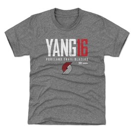 500 LEVEL Yang Hansen Portland Trail Blazers Elite Youth Shirt (Tri Gray, 10-12Y Large)
