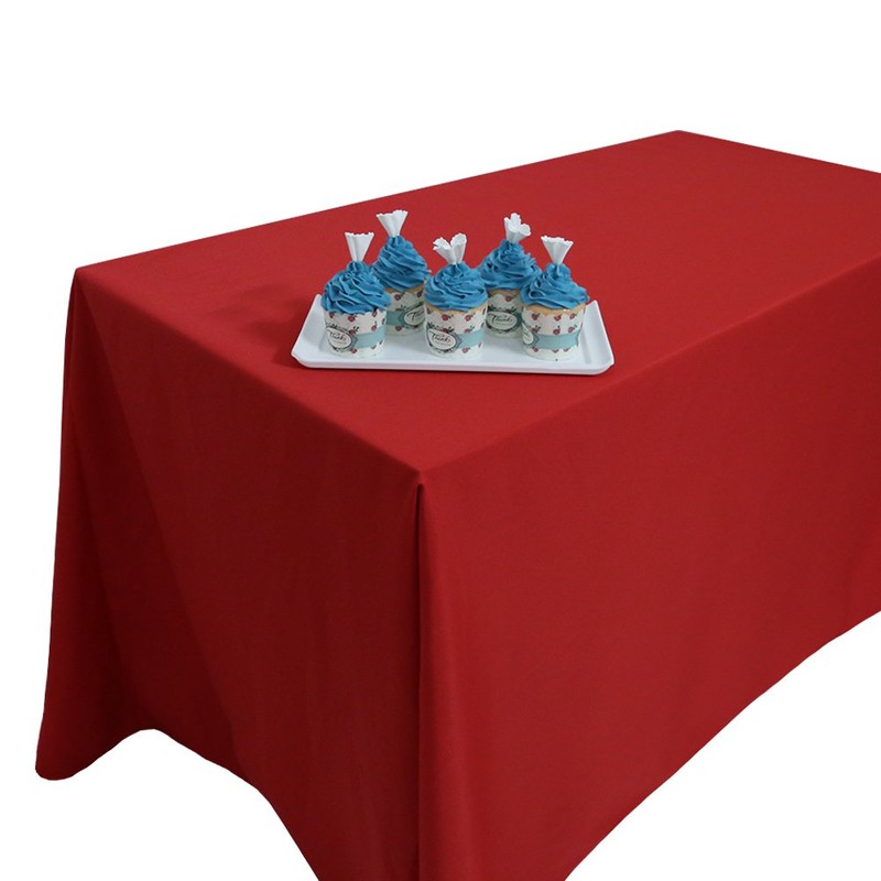 TRLYC Polyester Tablecloth - 72X72 Red Square Tablecloth Overlay 100%