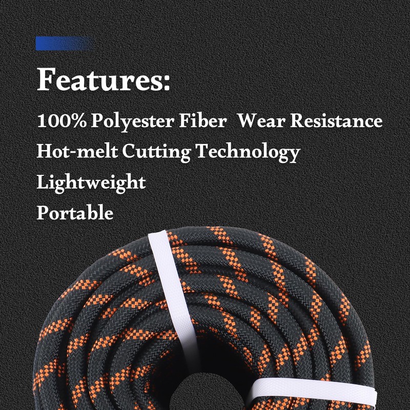 LiGuVCY 1/2 x 200FT, Heavy Duty Braided Polyester Tree Rope,