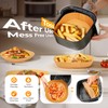 250 Pcs 8" Square Air Fryer Liners Disposable, Unbleached Parchment