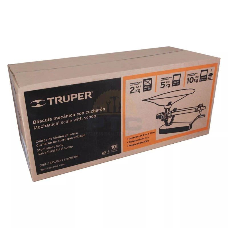 Truper BAS-2M 2 kg mechanical scale with bucket