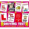 Driving test card, congratulations on passing your test card (Avocado)